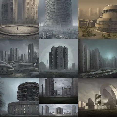 Matte Painting of the Exterior View of Circle