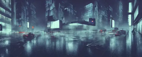 Streetscape Futuristic Buildings