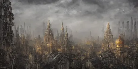 Magical Ancient Slavic City of Kitezh in Mist