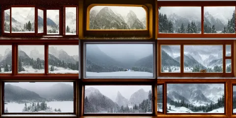 Matte Painting of View Through a Rain
