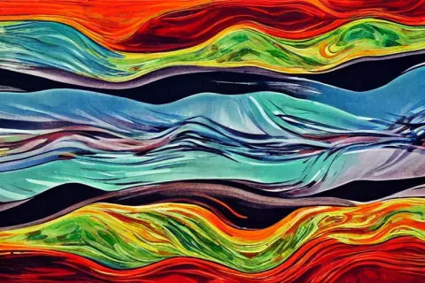 Wild Insane Modernist Landscape Painting
