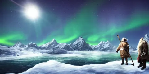 Northern Lights under a Dark But Star-spangled Sky