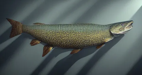 Beautiful Painting of a Northern Pike