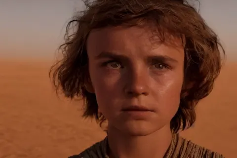 Cinematic Headshot Portrait of a Millie Brown in the Movie Dune