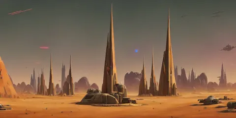 Tall Spire Military Base Surrounded
