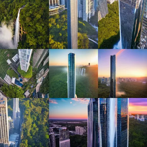 Aerial Photograph of Skyscraper