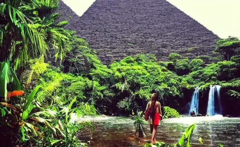 “ Adventurer Stumbling Upon the Wonderful City of El Dorado in the Jungle