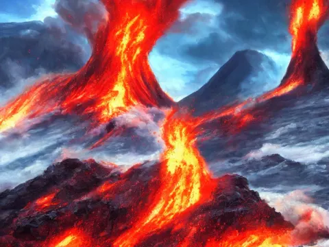 Arnold Schwarzenegger Surfing Inside Erupting Volcano