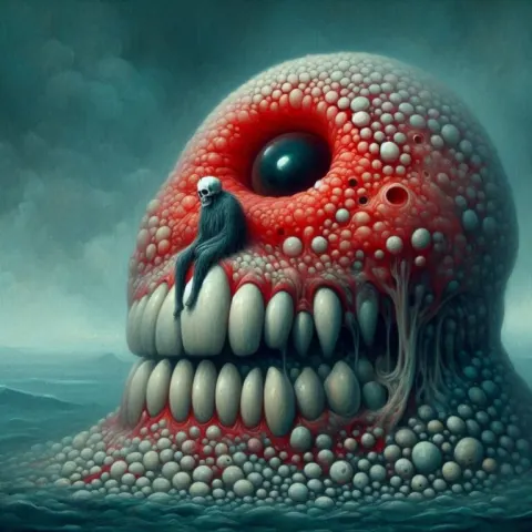 Enormous Fish Skull Art Surrealism