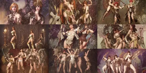 Scenes from the Soulcalibur and Xena Warrior Princess Mashup