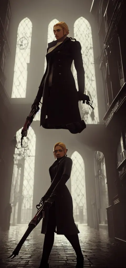 Distant Shot of Beautiful Annie Leonhart in Dunwall City