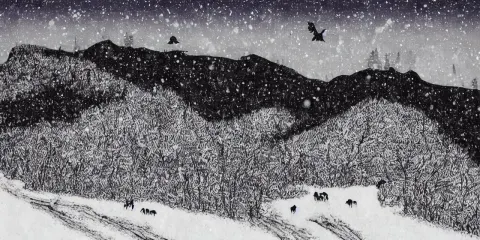 Laurentian Appalachian Mountains in Winter