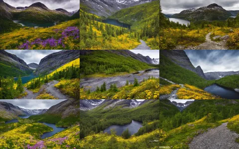 Walking Down a Deep Norwegian Mountain Gorge