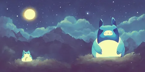 Giant Glowing Snorlax Totoro