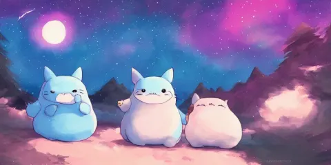 Glowing Snorlax Totoro