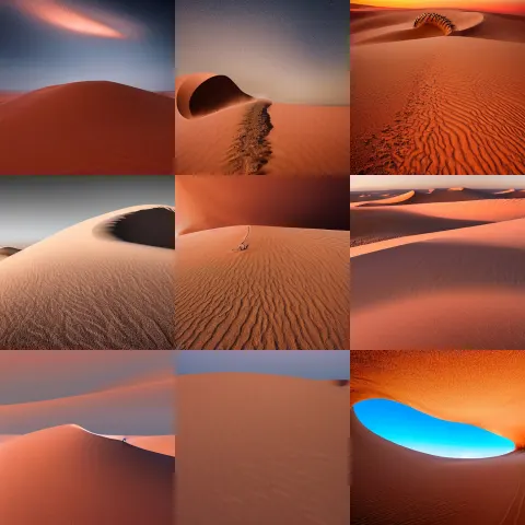 Nature Photography of a Giant Sandworm Leaping Out of a Dune