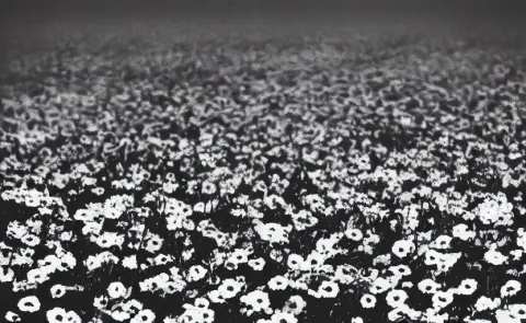 Black Box on the Field Flowers