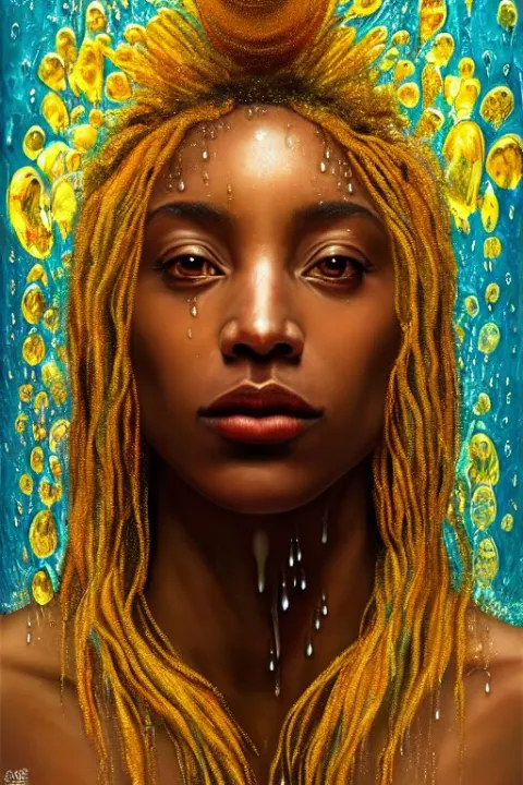 Hyperrealistic Precisionist Cinematic Profile Very Expressive! Oshun Goddess