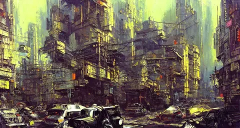 Street Cyberpunk City Hyperrealism