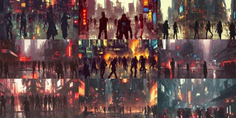 Cyberpunk Street Riot Painted