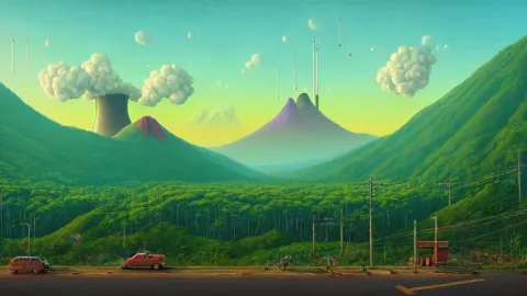 Nuclear Nature Solarpunk Harmony