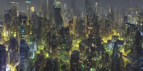 Adventure Party is Walking Towards a Solarpunk City Filled with Skyscrapers