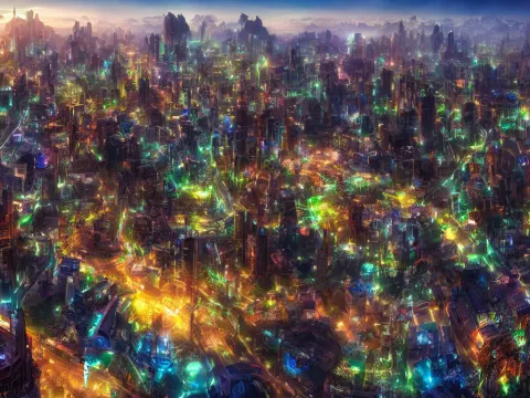 Solarpunk City Photograph