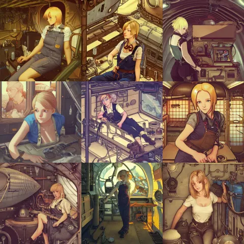 Portrait of an Airship Mechanic Lying Within a Cramped and Dimly Lit Bunk