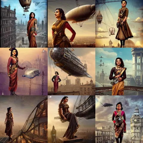Radhika Apte as a Steampunk Airship Pilot