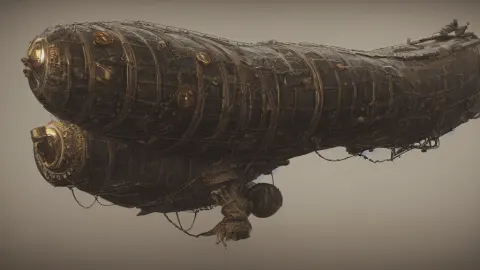 Steampunk Tardigrade Airship
