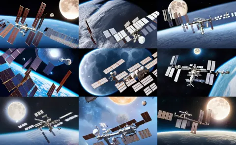 Ultra Realistic Portrait of International Space Station