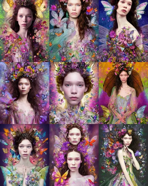 Masterwork Portrait of Astrid Berges Frisbey as a Fairy Queen