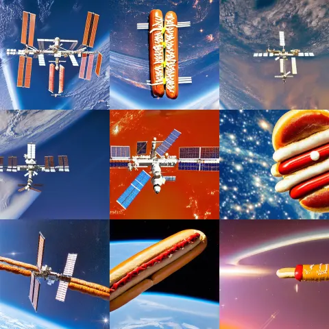 International Space Station in the Form of a Hot Dog