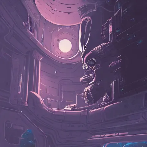 Xenomorph Creeping in the Shadows of a Space Station