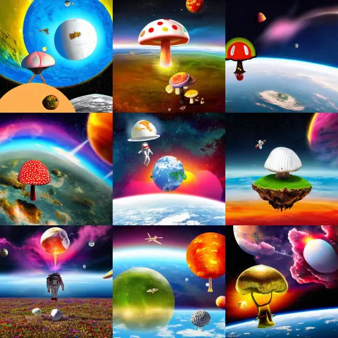 Flying Island in Space