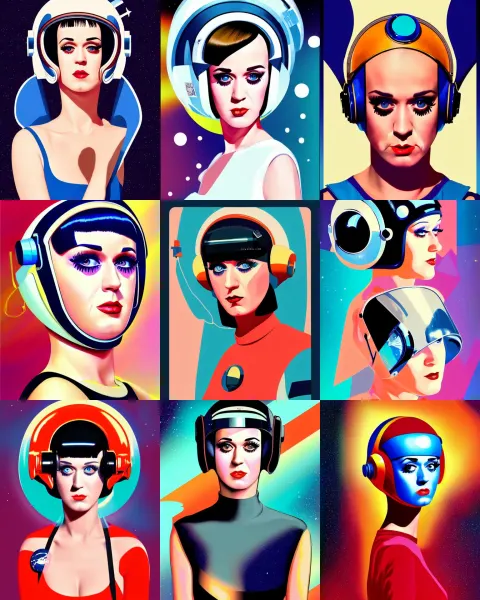 Katy Perry Fused with Mary Louise Brooks 2 6 Years Old Astronaut