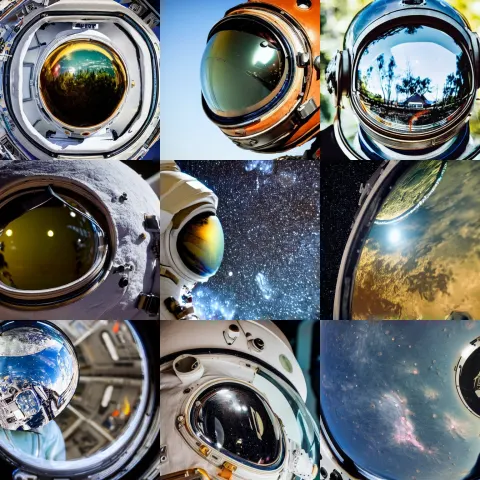 High Detail Close Up Photo of an Astronauts Helmet
