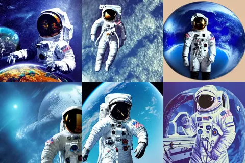 Astronaut on the Planet Oceans