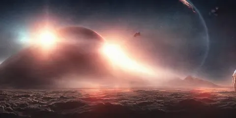 Astronaut Stranded on Planet