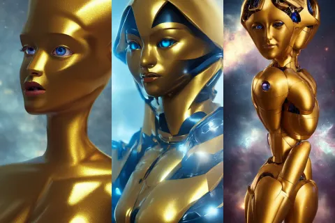 Maria of Metropolis the Golden Humanoid Robot