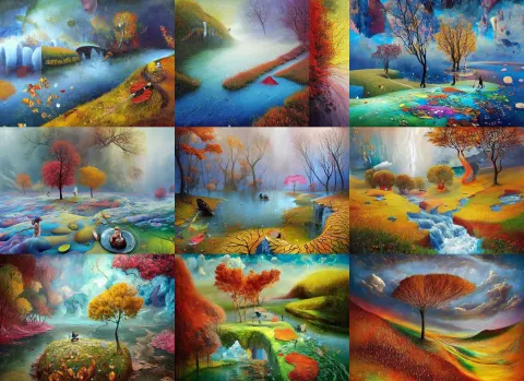 Masterpiece! Matte of the Four Seasons on an Alien! Landscape