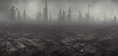 City Polluted Industrial Alien Landscape