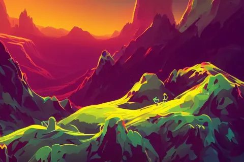 Beautiful Alien Landscape No Man's Sky Anton Fadeev Asher Brown Durand Resolution