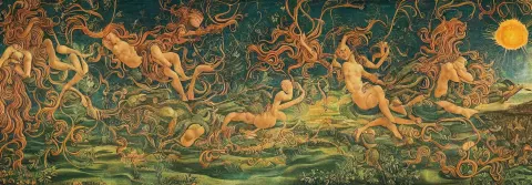 Beautiful Patterned Mural a Corrupted Alien Planet