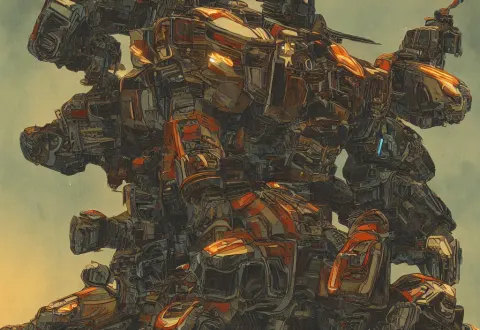 Handmade Illustration of One Transformer