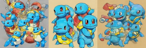 Pokemon Squirtle Children's Book Watercolor Drawing