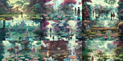 Anime Movie Scene Characters Walk