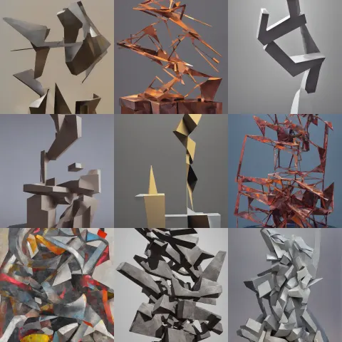 Huge Abstract Sculpture on Top of a Plinth