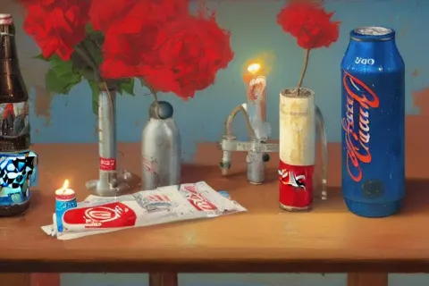 Contemporary Still Life Painting of Modern Consumerism