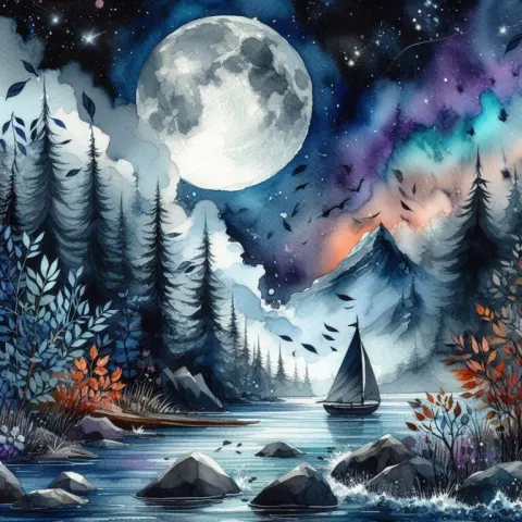 End of Summer Fantasy Watercolor